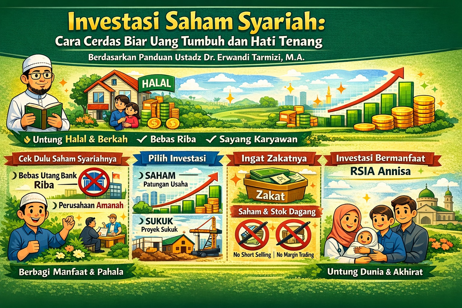 Investasi Saham Syariah: Cara Cerdas Biar Uang Tumbuh dan Hati Tenang Investasi Saham Syariah: Panduan Halal & Berkah ala Ustadz Erwandi Tarmizi