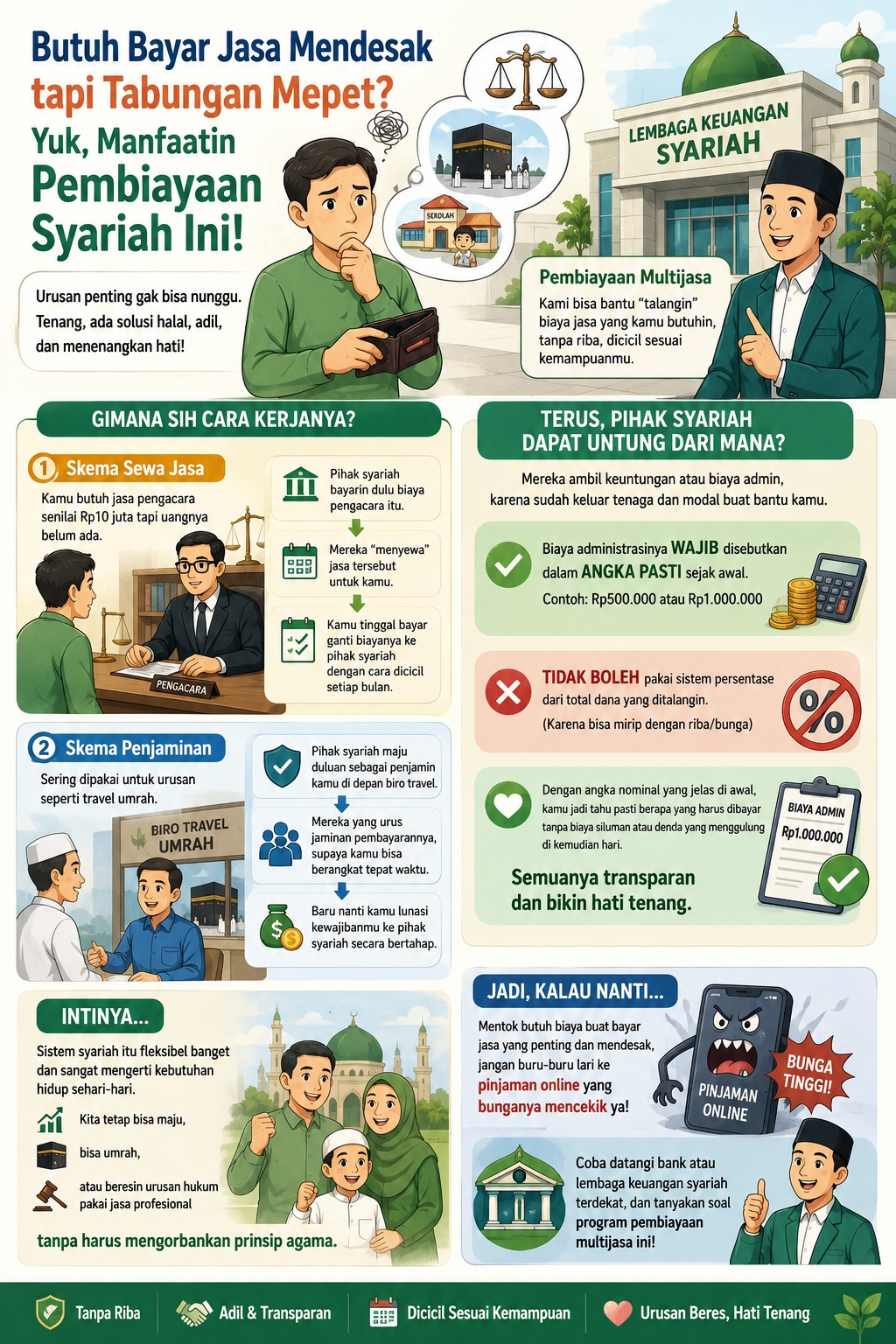 Pembiayaan Multijasa Syariah: Solusi Bayar Jasa Mendesak Tanpa Riba