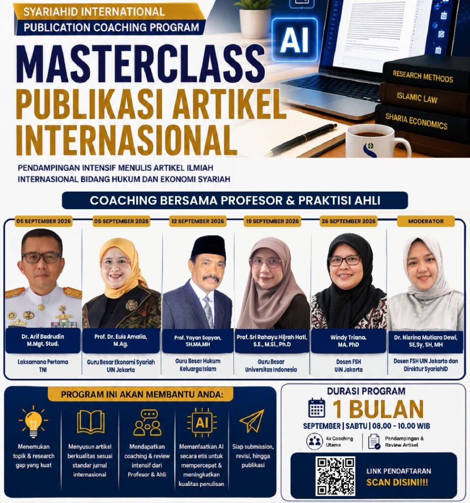 Masterclass Publikasi Artikel Internasional | SyariahID